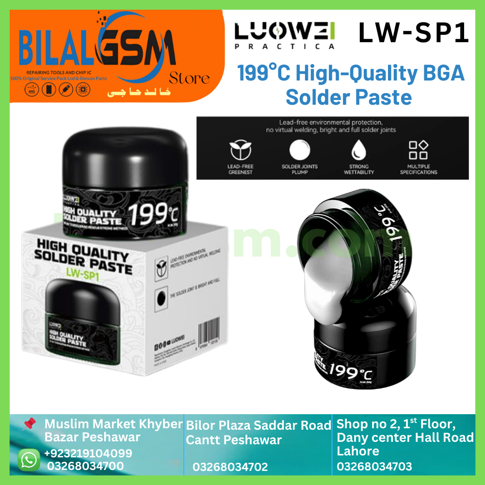 LW-SP1 199&deg; HIGH QUALITY SOLDER PASTE BGA SOLDERING FLUCKS AND BGA PASTE BGA SOLDERING FLUCKS AND BGA PASTE